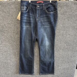 NWT One‎ Republic Womens Jeans 14 Denim Dark Wash Sequin Pockets Straight Leg